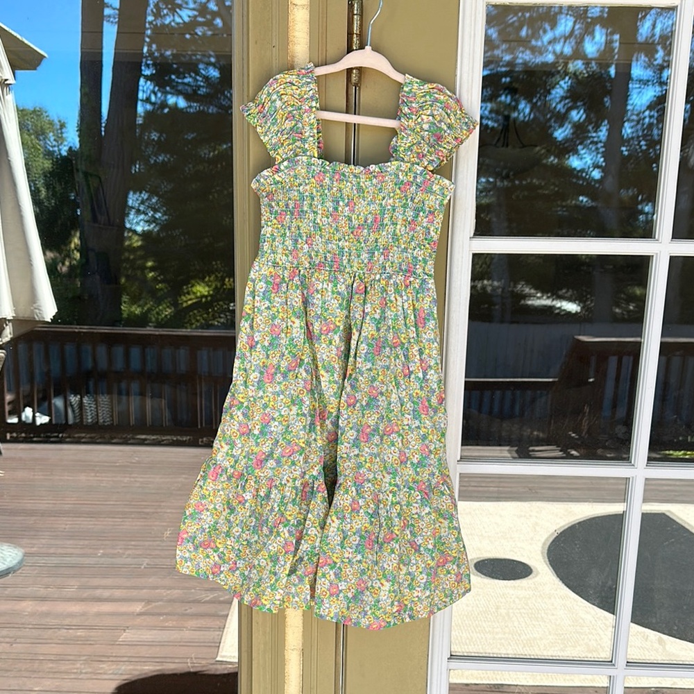 Floral Kids Dress with Ruffled Sleeves